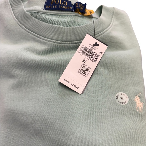 POLO Ralph Lauren Loopback Fleece Crewneck Sweatshirt NWT - Picture 7 of 7